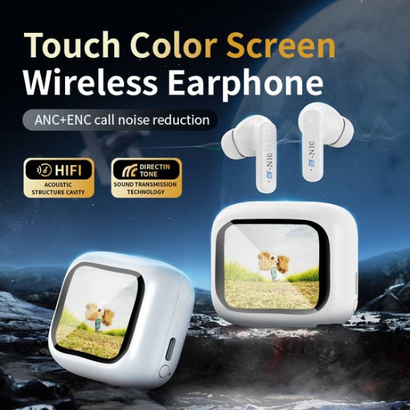 ET-N10 ANC Digital Display Earbuds Review ,ET Earbuds Support active noise cancelation ANC